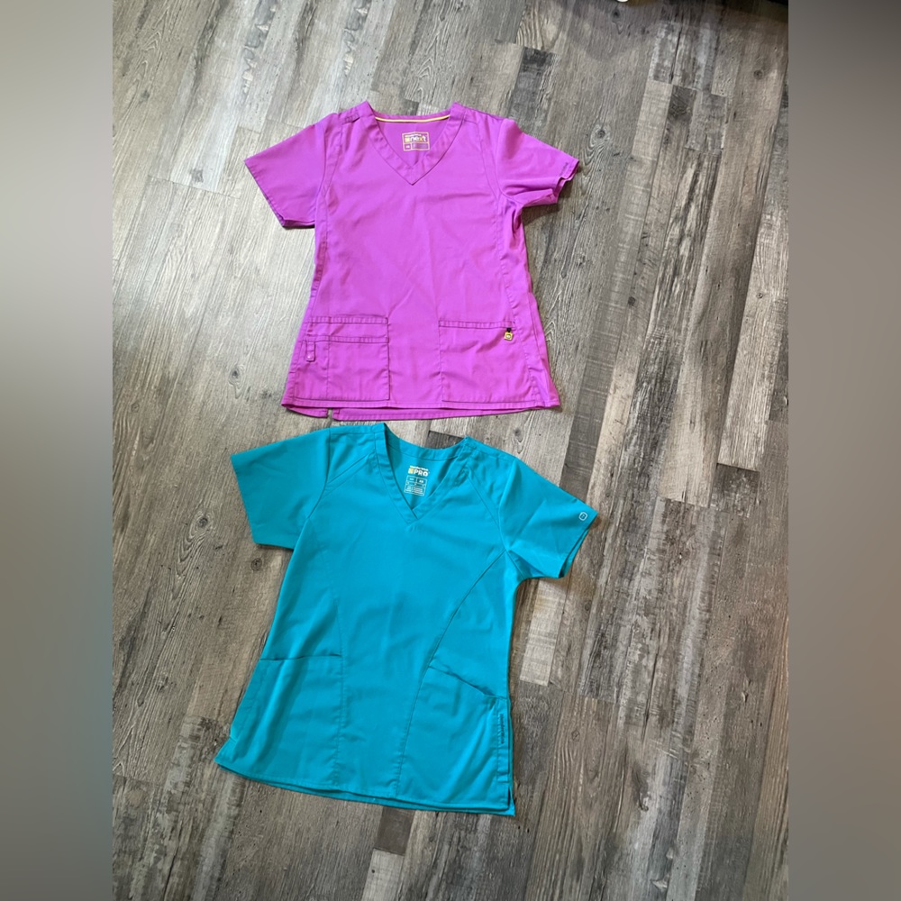 Wonder Wink pair of scrub scrub tops